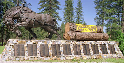 Beautiful Monument at Grass Valley, Calfiornia of Draft Horse at Fair Grounds